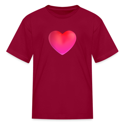 ❤️ Red Heart (Microsoft Fluent) Kids' T-Shirt - dark red