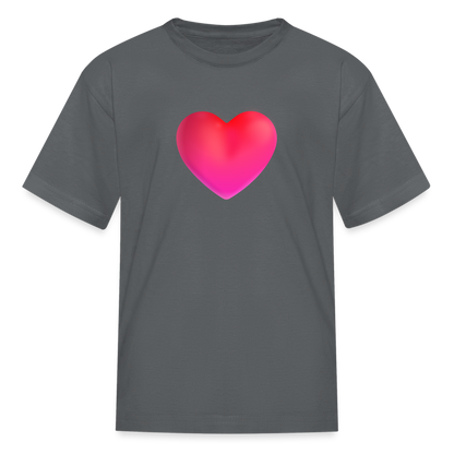 ❤️ Red Heart (Microsoft Fluent) Kids' T-Shirt - charcoal