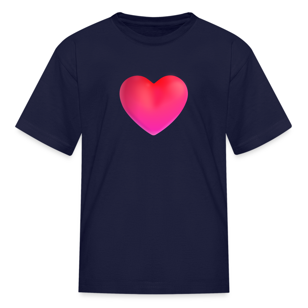❤️ Red Heart (Microsoft Fluent) Kids' T-Shirt - navy