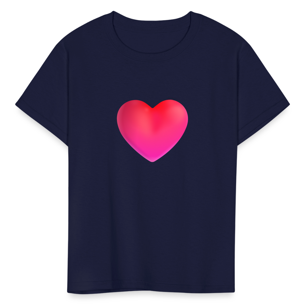 ❤️ Red Heart (Microsoft Fluent) Kids' T-Shirt - navy