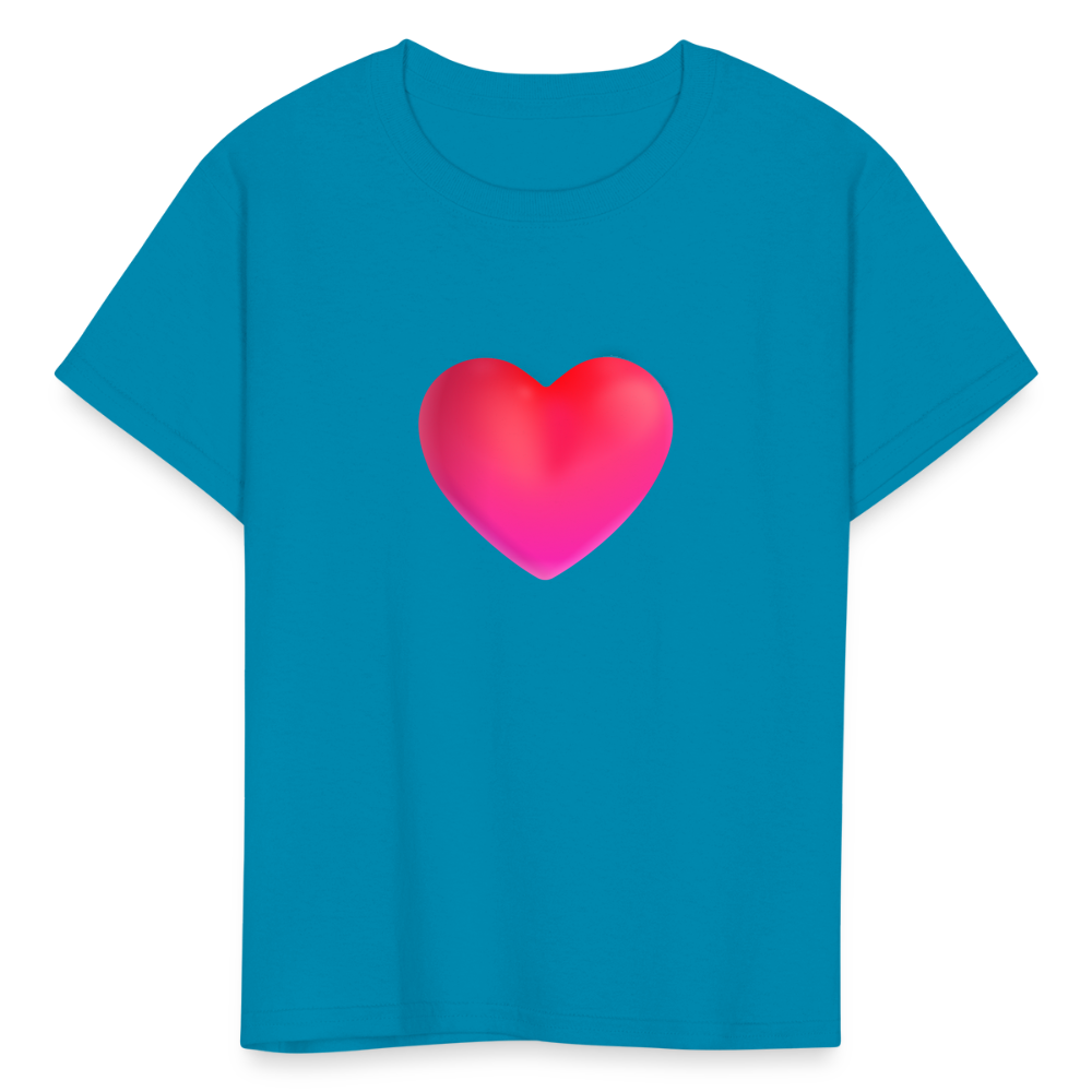 ❤️ Red Heart (Microsoft Fluent) Kids' T-Shirt - turquoise