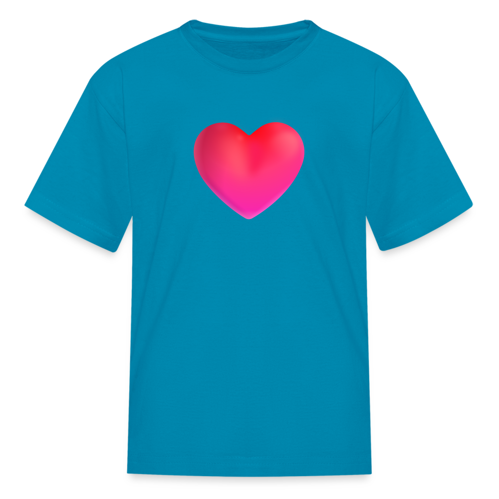 ❤️ Red Heart (Microsoft Fluent) Kids' T-Shirt - turquoise
