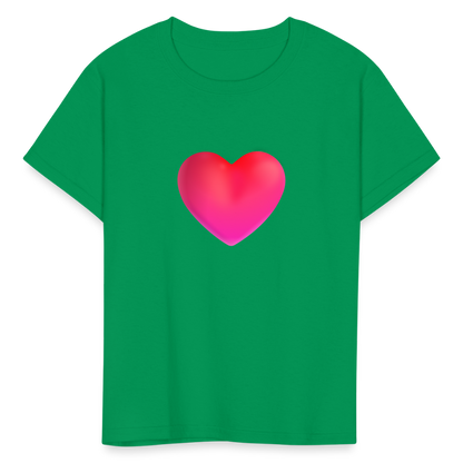 ❤️ Red Heart (Microsoft Fluent) Kids' T-Shirt - kelly green