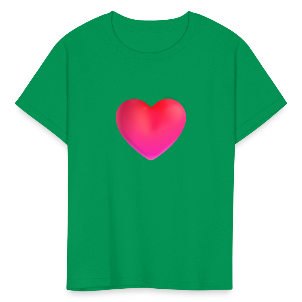 ❤️ Red Heart (Microsoft Fluent) Kids' T-Shirt - kelly green