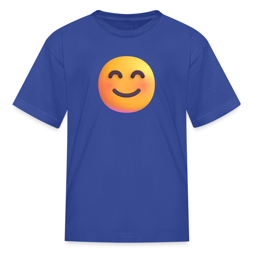 😊 Smiling Face with Smiling Eyes (Microsoft Fluent) Kids' T-Shirt - royal blue