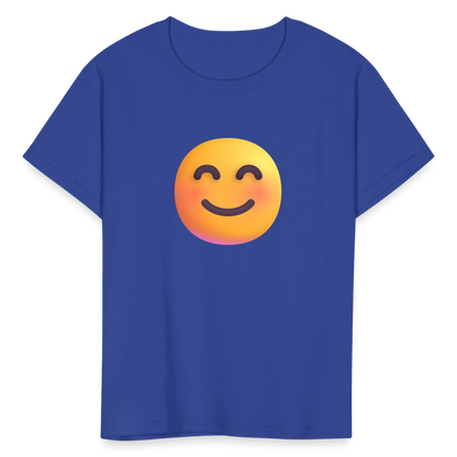 😊 Smiling Face with Smiling Eyes (Microsoft Fluent) Kids' T-Shirt - royal blue
