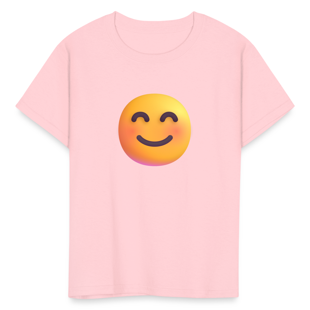😊 Smiling Face with Smiling Eyes (Microsoft Fluent) Kids' T-Shirt - pink