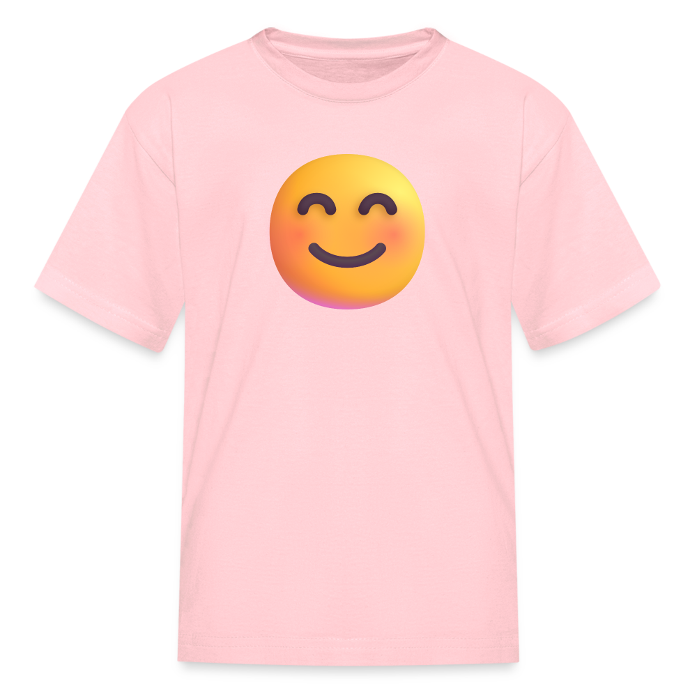 😊 Smiling Face with Smiling Eyes (Microsoft Fluent) Kids' T-Shirt - pink