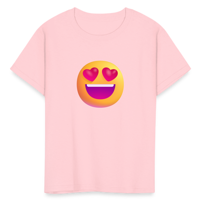 😍 Smiling Face with Heart-Eyes (Microsoft Fluent) Kids' T-Shirt - pink