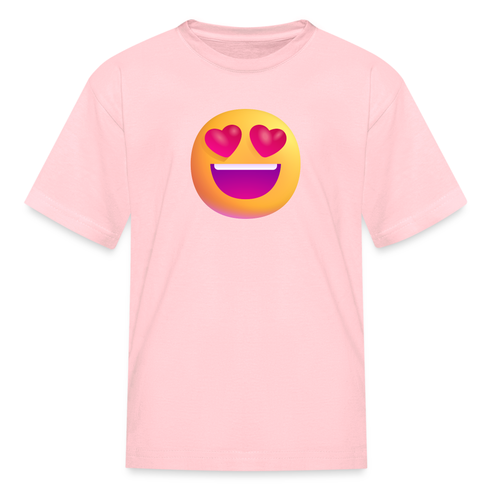 😍 Smiling Face with Heart-Eyes (Microsoft Fluent) Kids' T-Shirt - pink