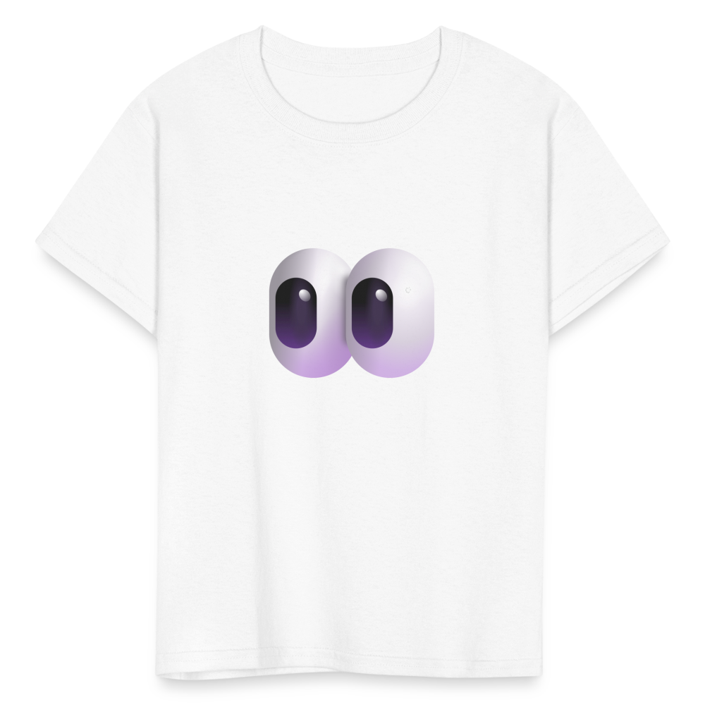 👀 Eyes (Microsoft Fluent) Kids' T-Shirt - white