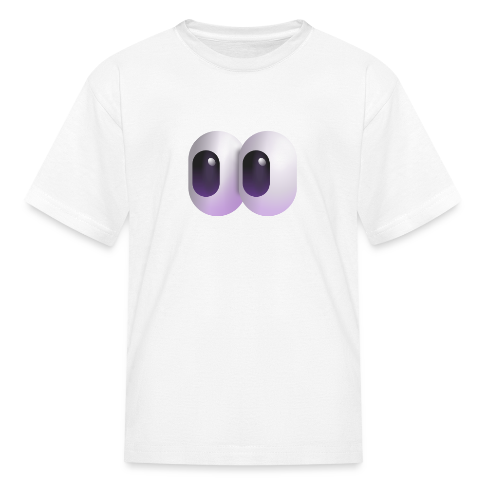 👀 Eyes (Microsoft Fluent) Kids' T-Shirt - white