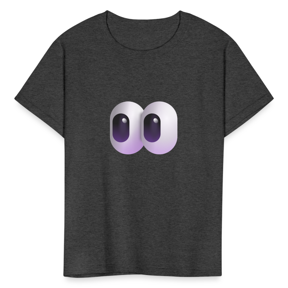 👀 Eyes (Microsoft Fluent) Kids' T-Shirt - heather black