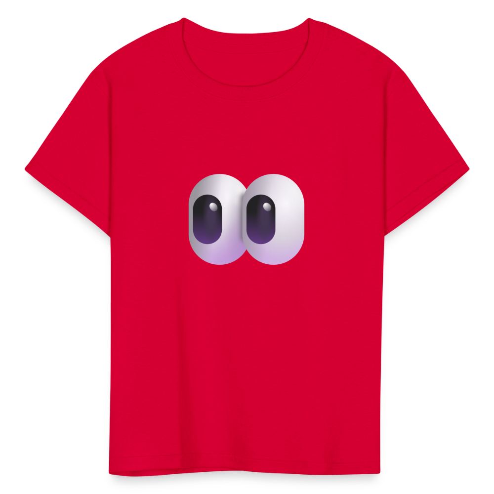 👀 Eyes (Microsoft Fluent) Kids' T-Shirt - red