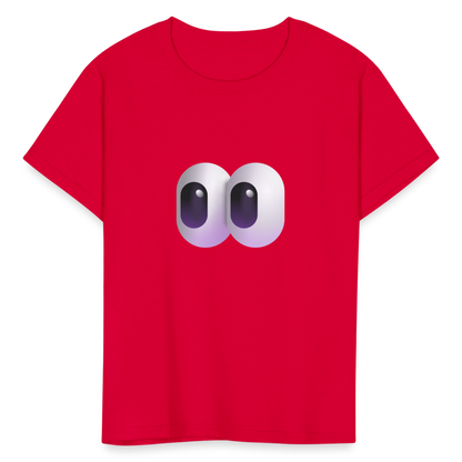 👀 Eyes (Microsoft Fluent) Kids' T-Shirt - red