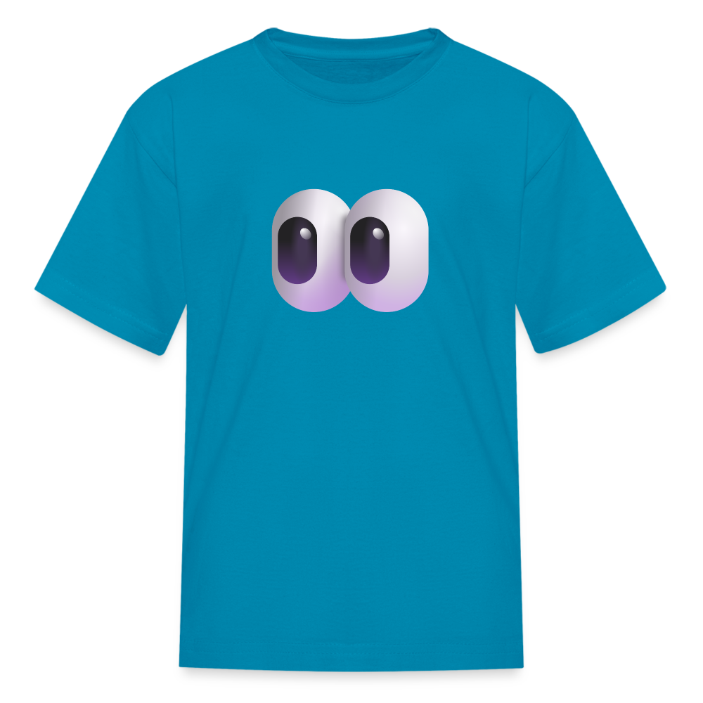 👀 Eyes (Microsoft Fluent) Kids' T-Shirt - turquoise