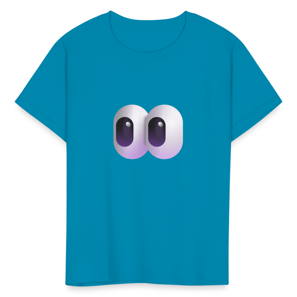👀 Eyes (Microsoft Fluent) Kids' T-Shirt - turquoise