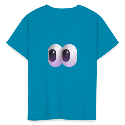 👀 Eyes (Microsoft Fluent) Kids' T-Shirt - turquoise