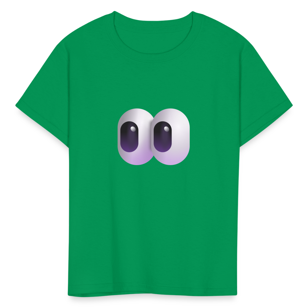 👀 Eyes (Microsoft Fluent) Kids' T-Shirt - kelly green