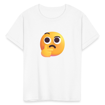🤔 Thinking Face (Microsoft Fluent) Kids' T-Shirt - white