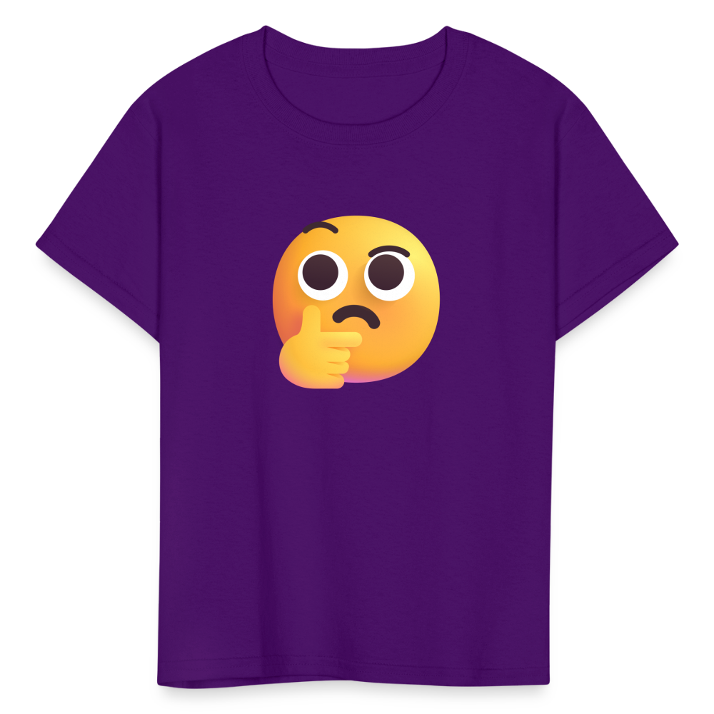 🤔 Thinking Face (Microsoft Fluent) Kids' T-Shirt - purple