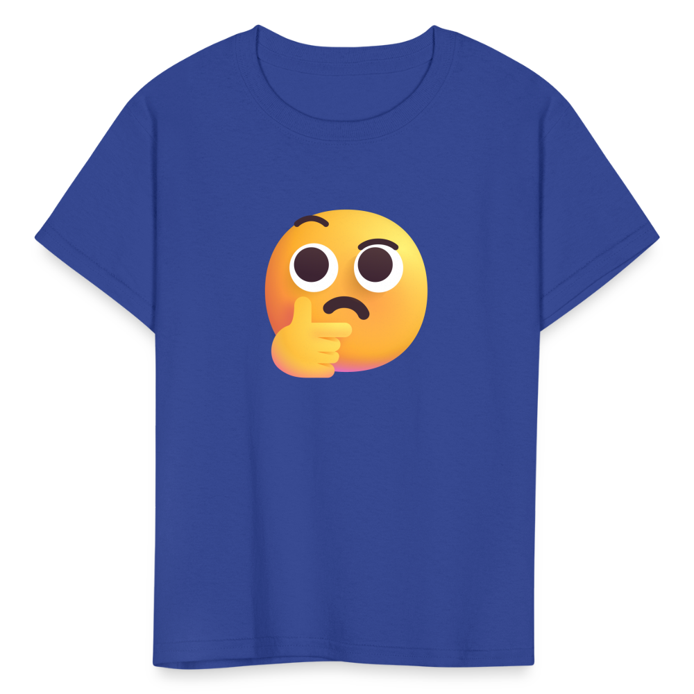 🤔 Thinking Face (Microsoft Fluent) Kids' T-Shirt - royal blue