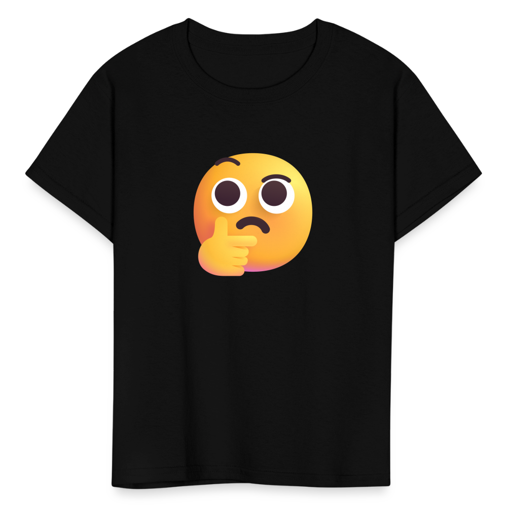 🤔 Thinking Face (Microsoft Fluent) Kids' T-Shirt - black