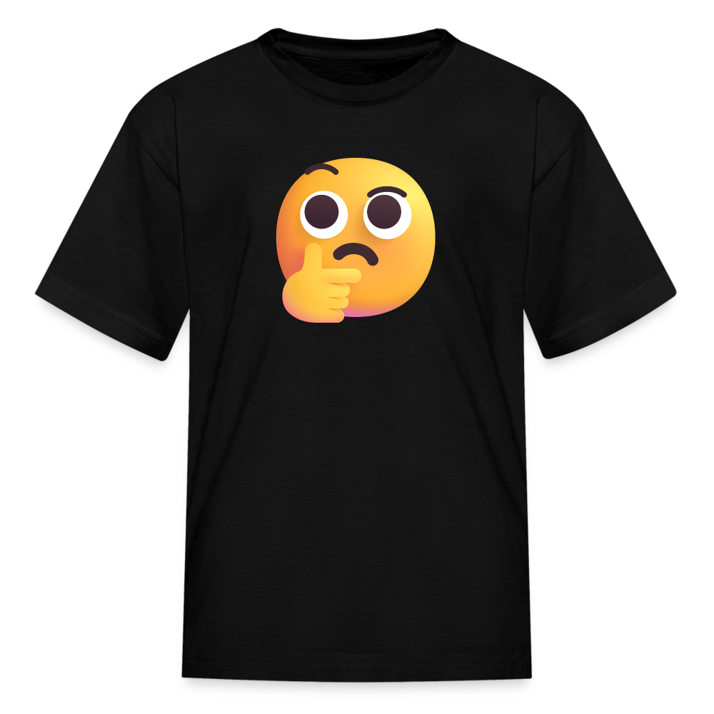 🤔 Thinking Face (Microsoft Fluent) Kids' T-Shirt - black