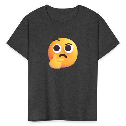 🤔 Thinking Face (Microsoft Fluent) Kids' T-Shirt - heather black