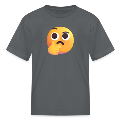🤔 Thinking Face (Microsoft Fluent) Kids' T-Shirt - charcoal