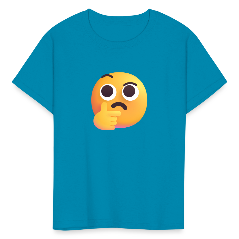 🤔 Thinking Face (Microsoft Fluent) Kids' T-Shirt - turquoise