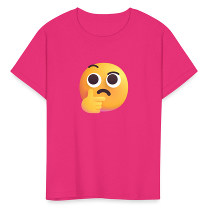🤔 Thinking Face (Microsoft Fluent) Kids' T-Shirt - fuchsia