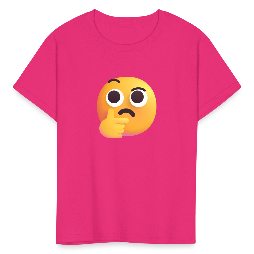 🤔 Thinking Face (Microsoft Fluent) Kids' T-Shirt - fuchsia