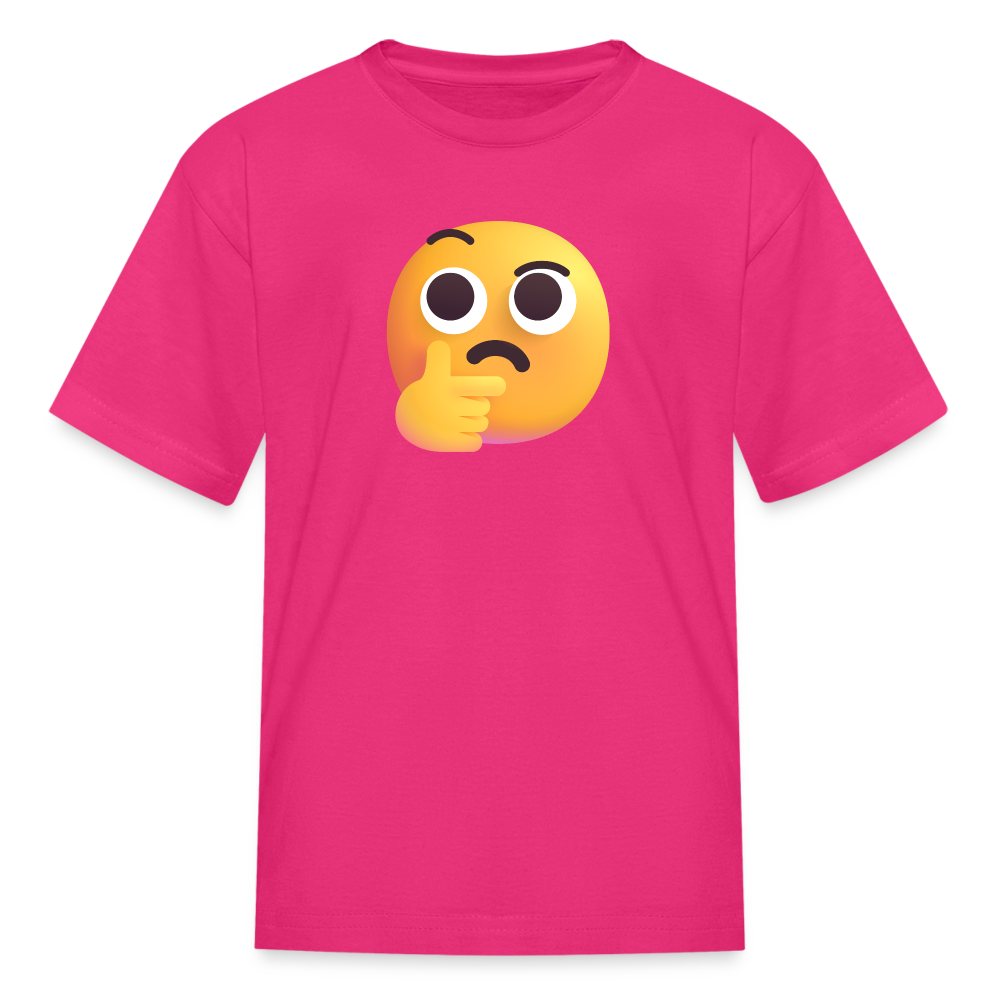 🤔 Thinking Face (Microsoft Fluent) Kids' T-Shirt - fuchsia