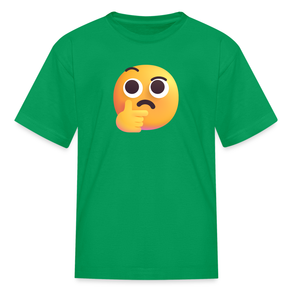 🤔 Thinking Face (Microsoft Fluent) Kids' T-Shirt - kelly green