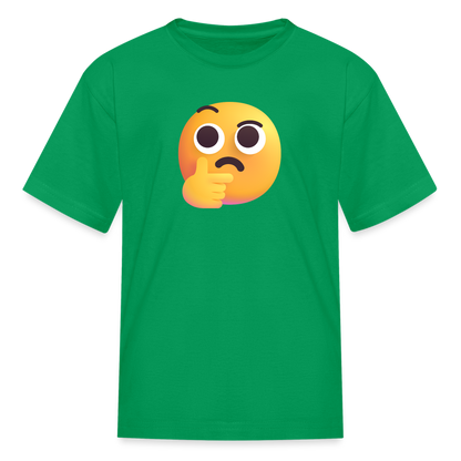 🤔 Thinking Face (Microsoft Fluent) Kids' T-Shirt - kelly green