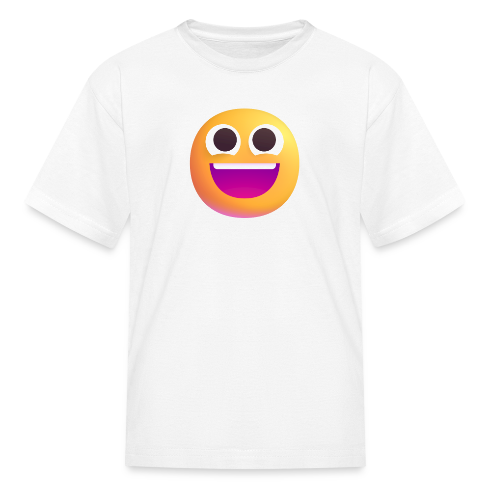 😀 Grinning Face (Microsoft Fluent) Kids' T-Shirt - white