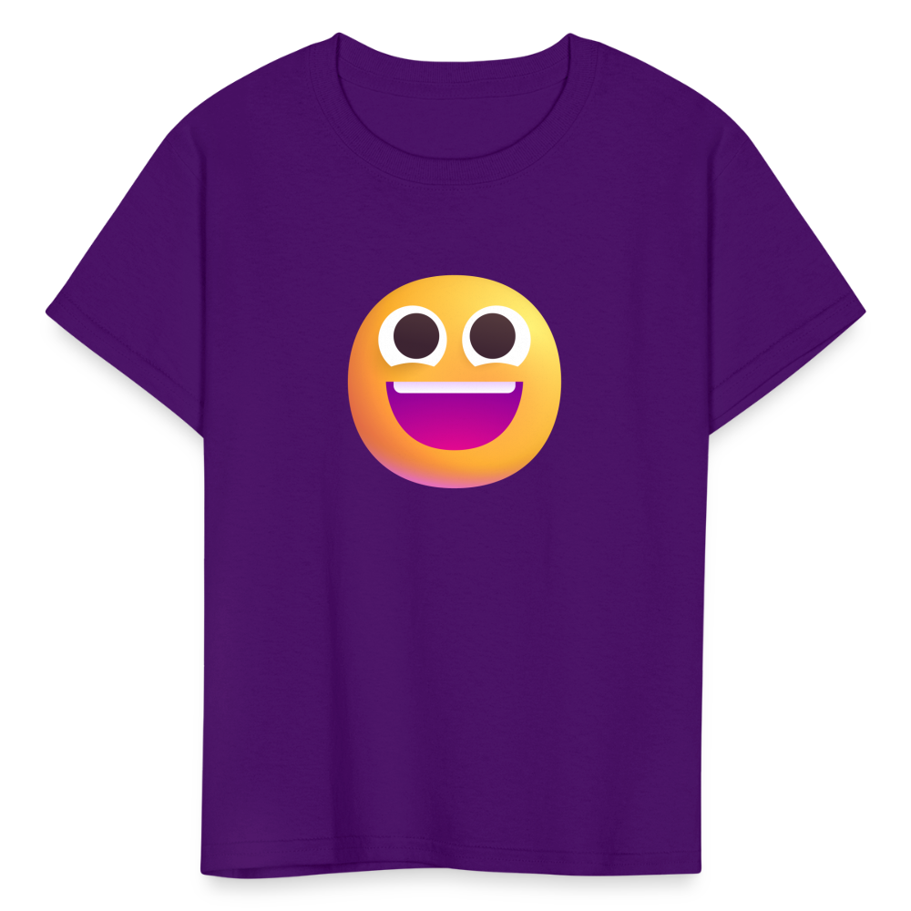 😀 Grinning Face (Microsoft Fluent) Kids' T-Shirt - purple