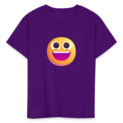 😀 Grinning Face (Microsoft Fluent) Kids' T-Shirt - purple
