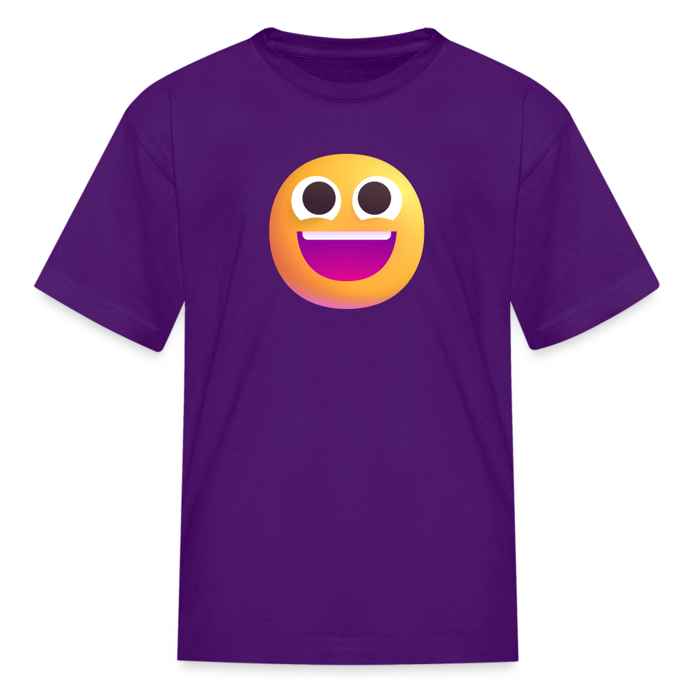 😀 Grinning Face (Microsoft Fluent) Kids' T-Shirt - purple