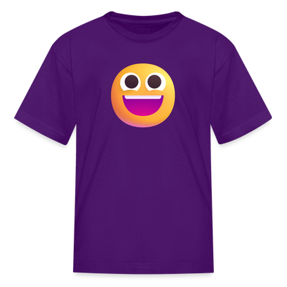 😀 Grinning Face (Microsoft Fluent) Kids' T-Shirt - purple