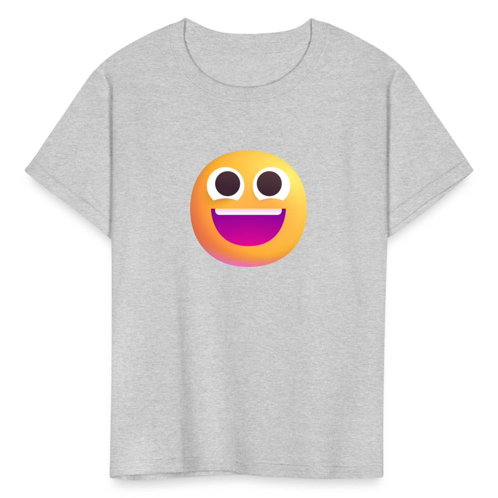 😀 Grinning Face (Microsoft Fluent) Kids' T-Shirt - heather gray