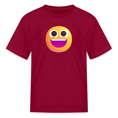 😀 Grinning Face (Microsoft Fluent) Kids' T-Shirt - dark red