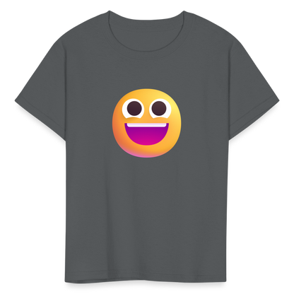 😀 Grinning Face (Microsoft Fluent) Kids' T-Shirt - charcoal