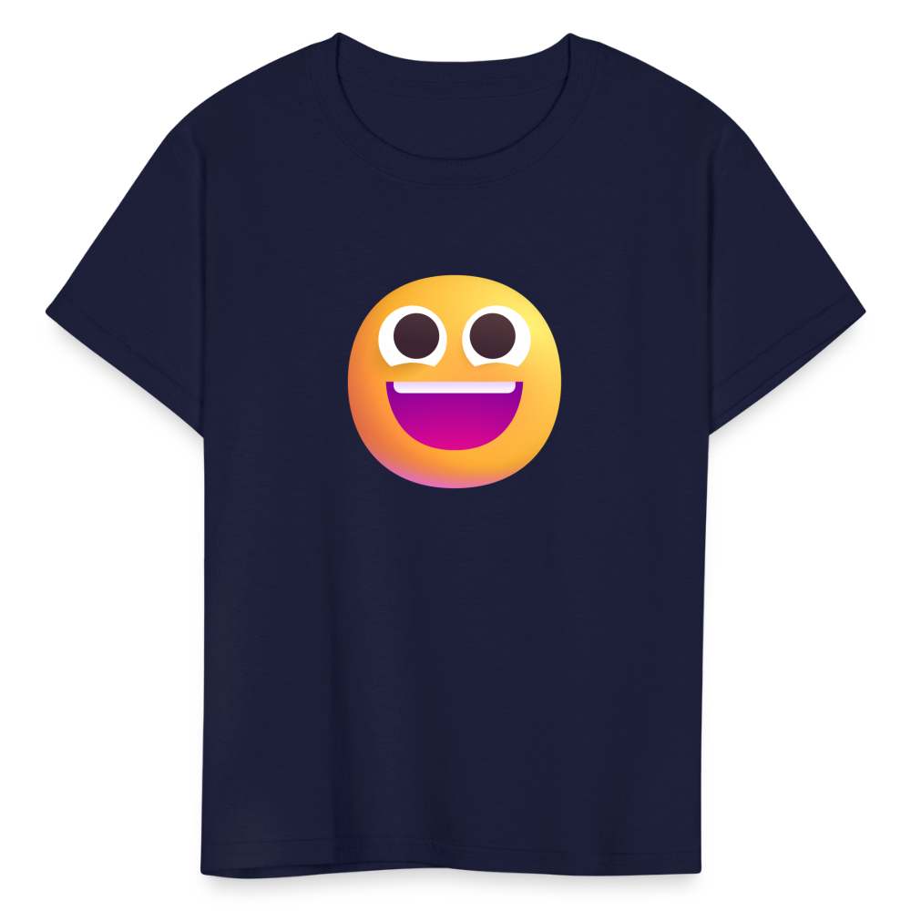 😀 Grinning Face (Microsoft Fluent) Kids' T-Shirt - navy