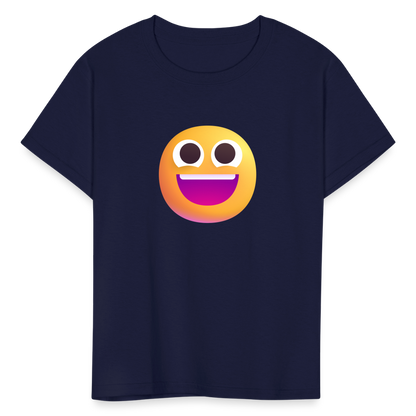 😀 Grinning Face (Microsoft Fluent) Kids' T-Shirt - navy