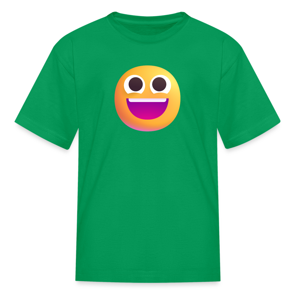 😀 Grinning Face (Microsoft Fluent) Kids' T-Shirt - kelly green