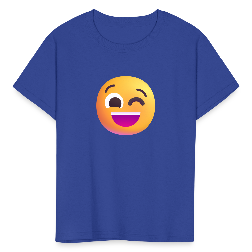 😉 Winking Face (Microsoft Fluent) Kids' T-Shirt - royal blue