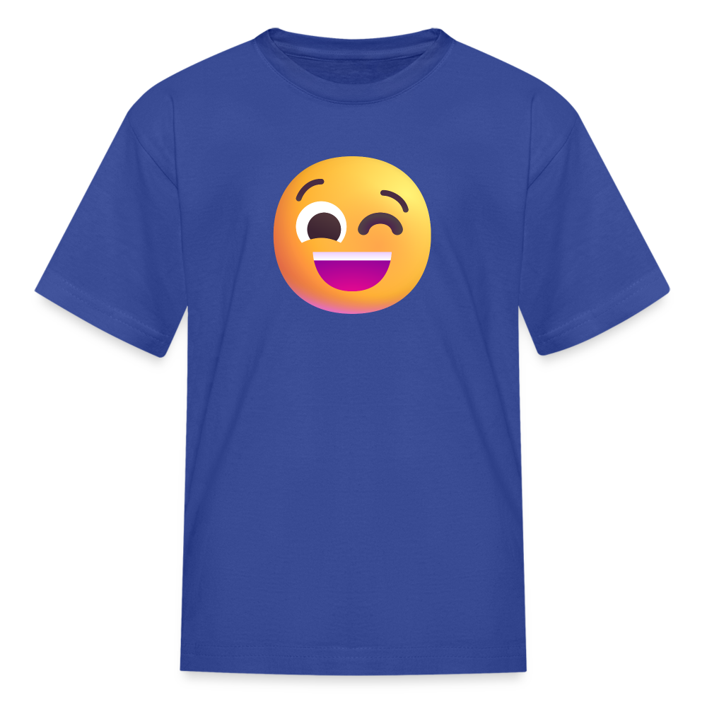 😉 Winking Face (Microsoft Fluent) Kids' T-Shirt - royal blue