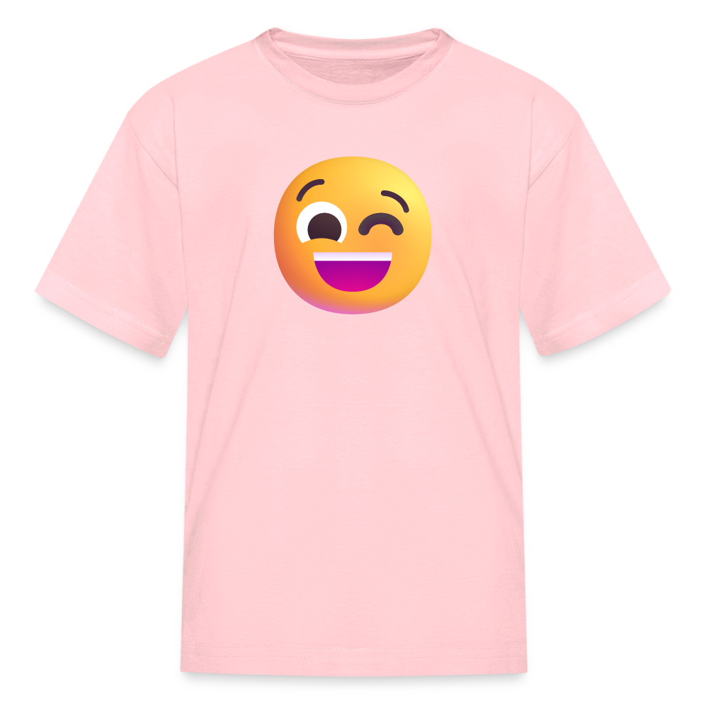 😉 Winking Face (Microsoft Fluent) Kids' T-Shirt - pink